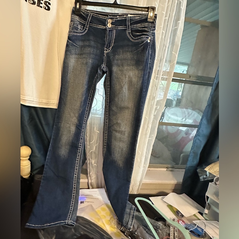 Wallflower Dark Blue Flare Jeans